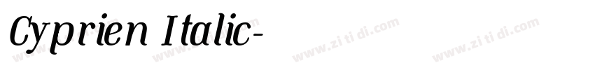 Cyprien Italic字体转换